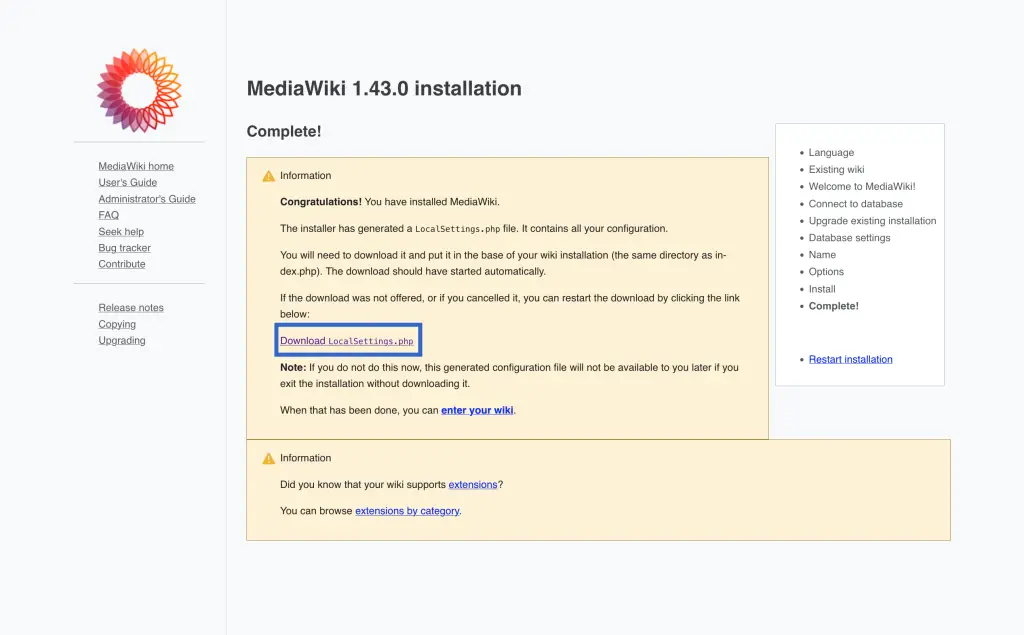How To Install MediaWiki on Ubuntu Debian 09