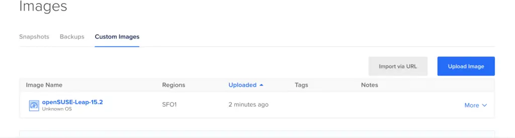 How To Run openSUSE 15 instance on DigitalOcean 04