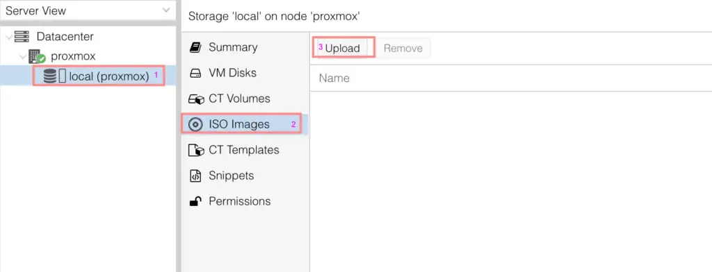 How To Upload OS ISO files in Proxmox VE 8.x 01