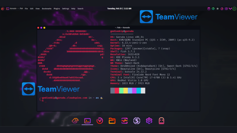 Install Anydesk TeamViewer on Garuda Linux