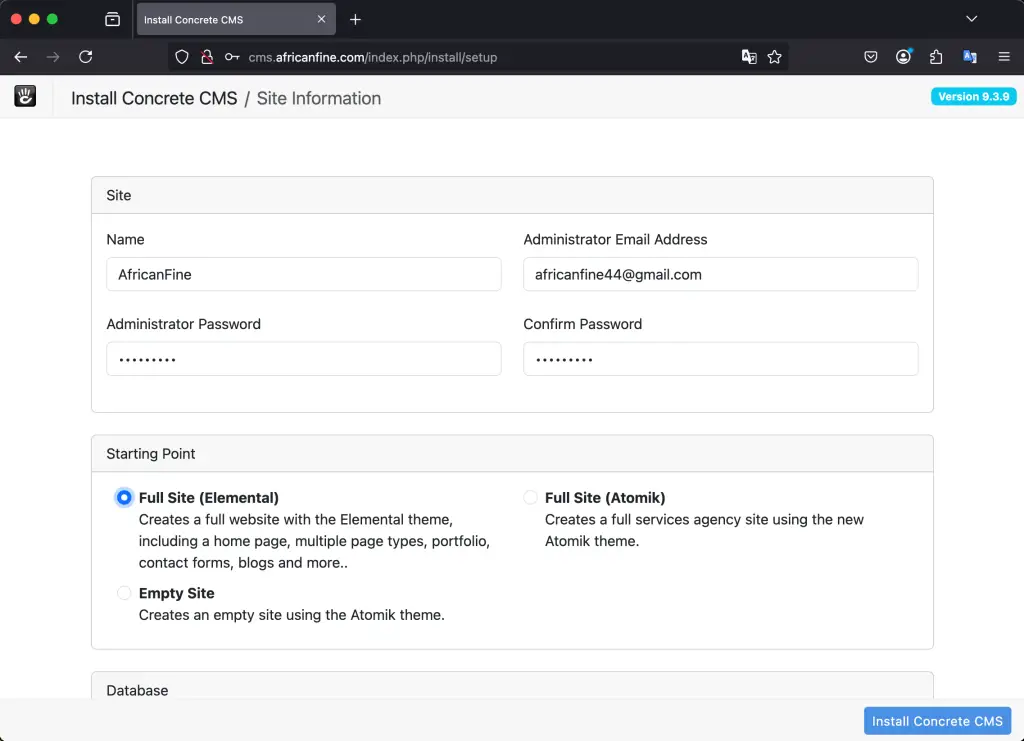 Install Concrete CMS with Apache on Ubuntu 04