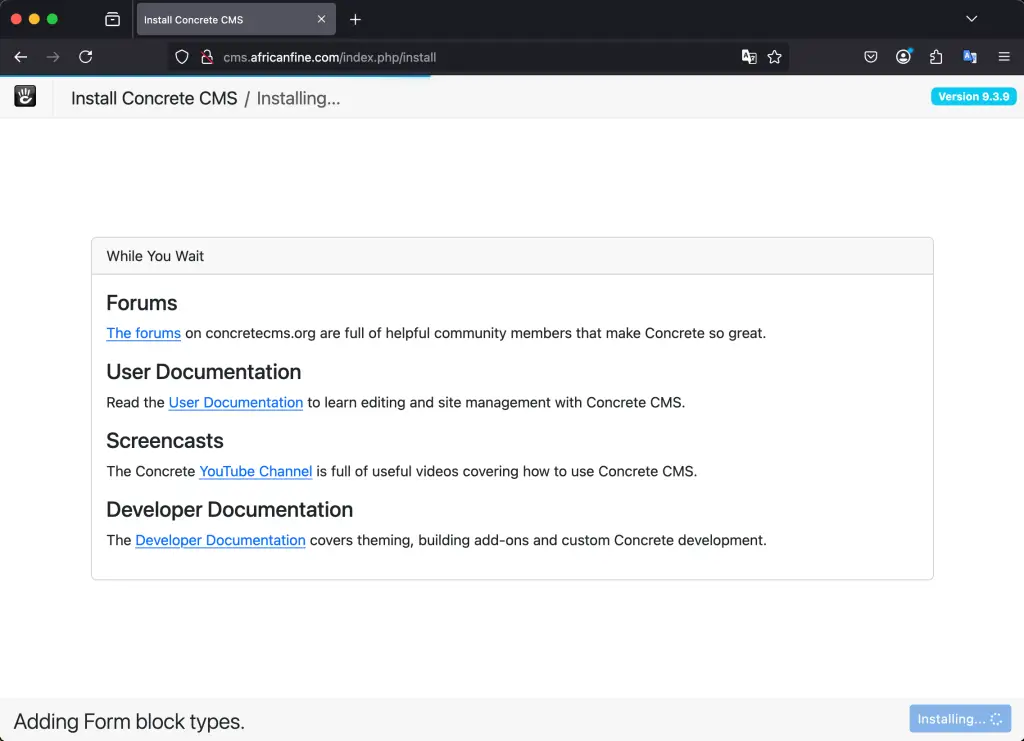Install Concrete CMS with Apache on Ubuntu 07