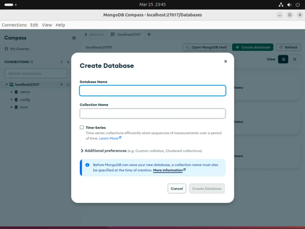 Install MongoDB Compass on Ubuntu Debian 08