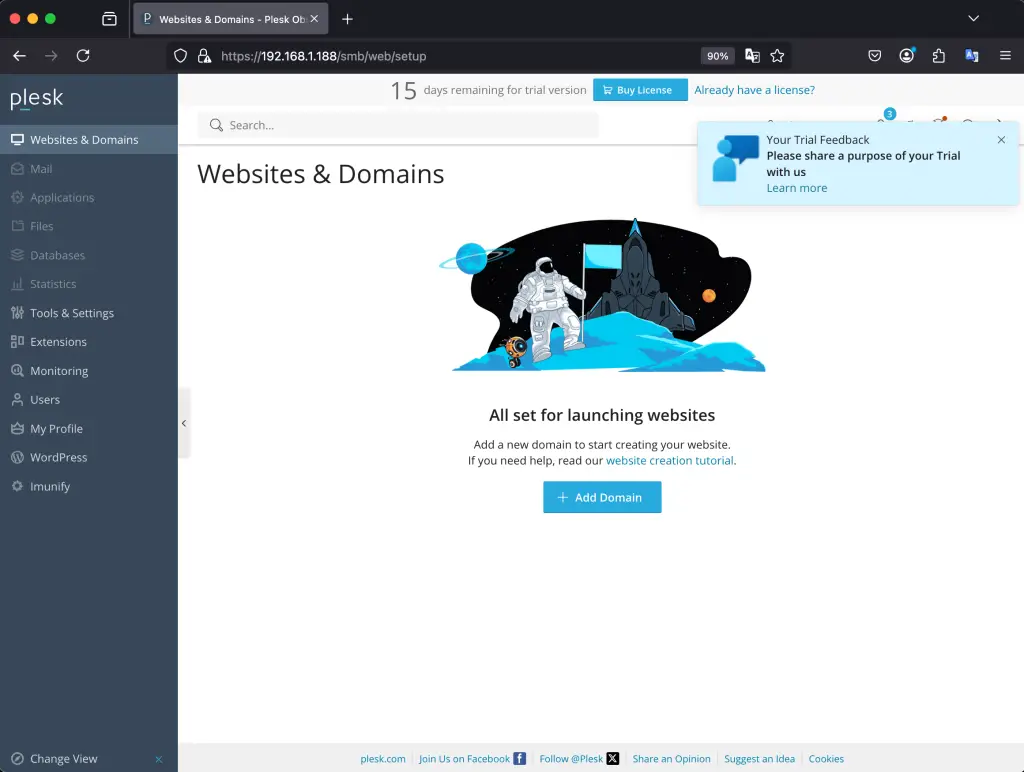 Install Plesk Control Panel on Ubuntu Debian 05