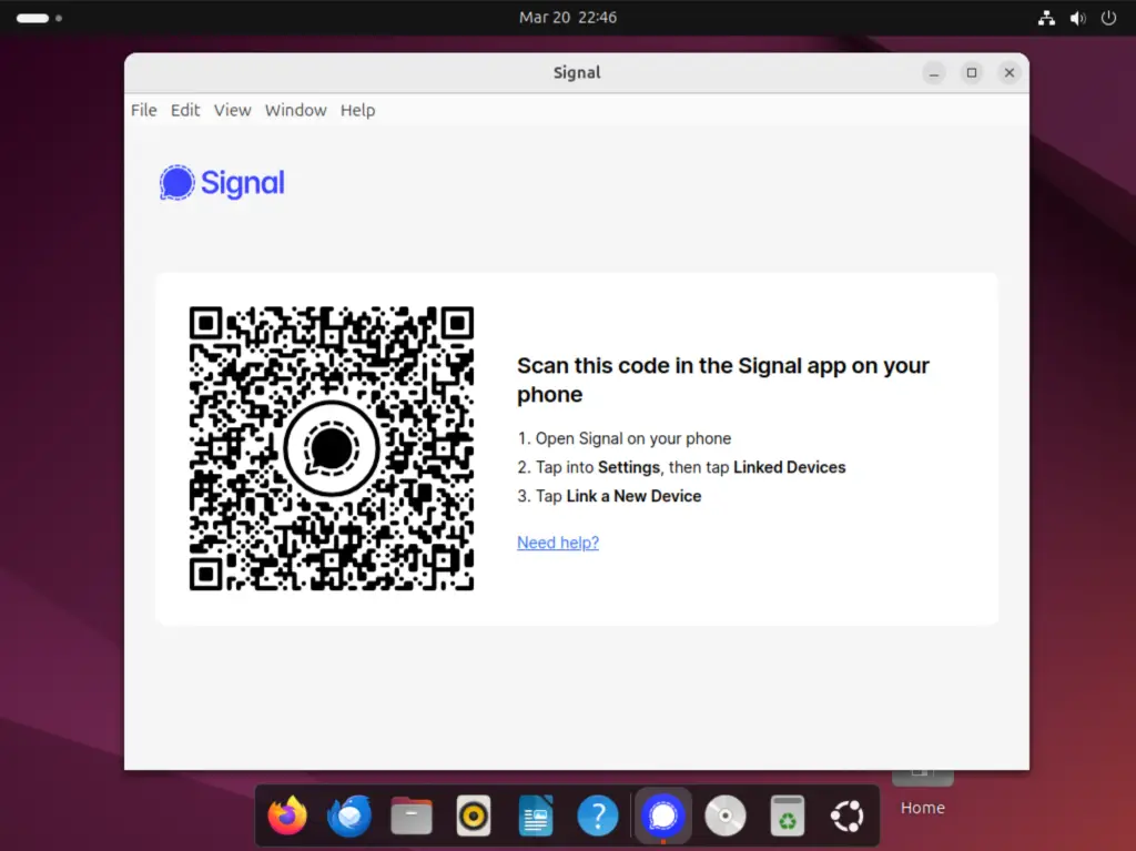Install Signal Messaging Application on Ubuntu 02