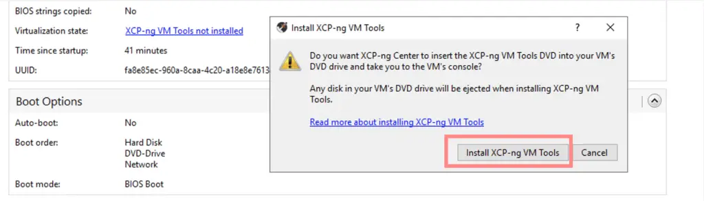 Install XCP ng VM Tools on Ubuntu Debian Linux 02