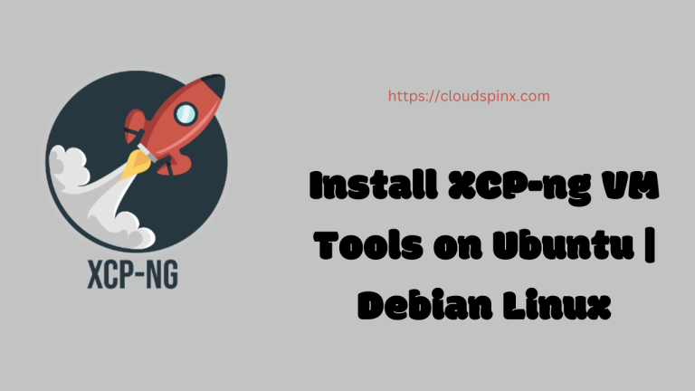 Install XCP ng VM Tools on Ubuntu Debian Linux