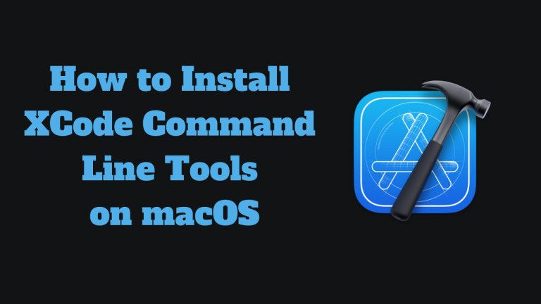 Install XCode Command Line Tools on macOS