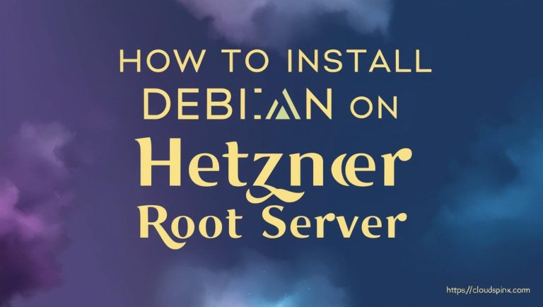 install debian hetzner server