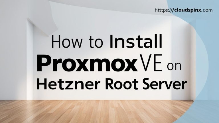 install proxmox ve on hetzner root server
