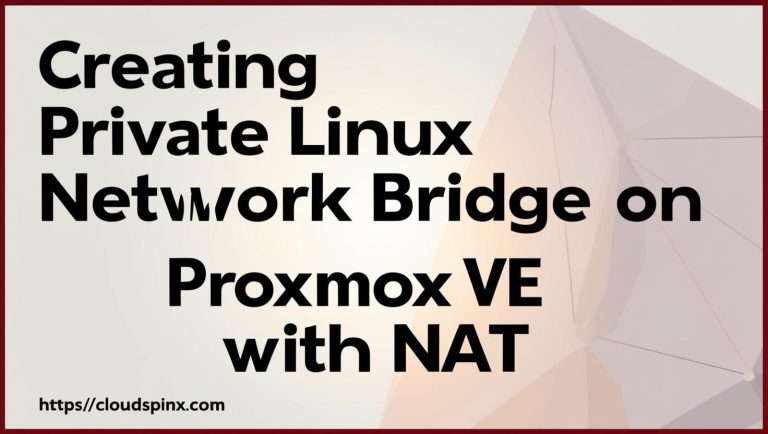 proxmox ve private bridge