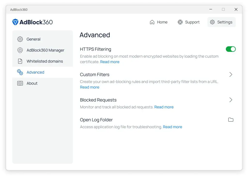 AdBlock360 - More than an adblocker: Comprehensive Online Protection and Enhanced Browsing 2 AdBlock360 02