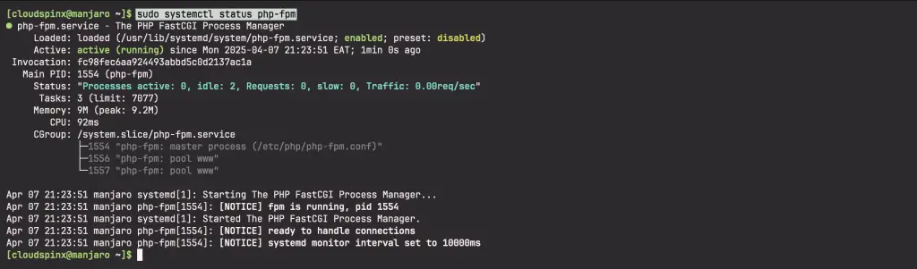How To Install LEMP Stack on Manjaro Linux 05