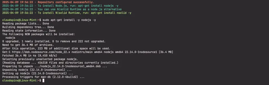 How To Install Node js in Linux Mint 01