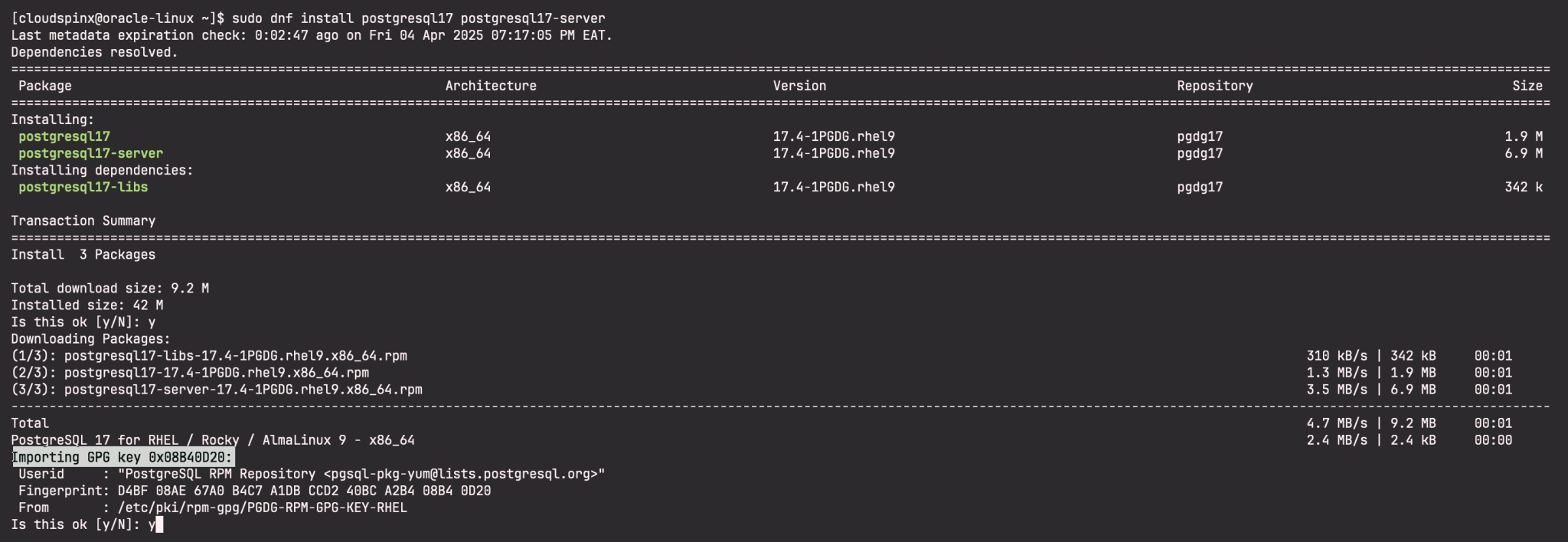 How To Install PostgreSQL 17 on Oracle Linux 9 [Guide]