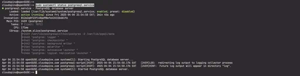 How To Install PostgreSQL 17 on openSUSE 01