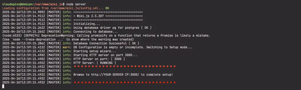 How To Install Wiki.js on Debian 05