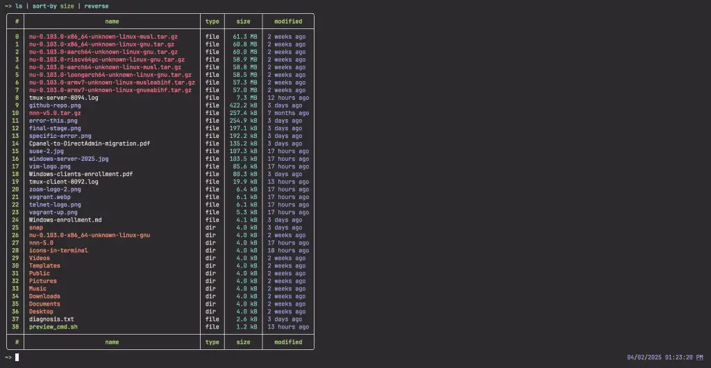 How To Install and Use Nu Shell on Linux 03
