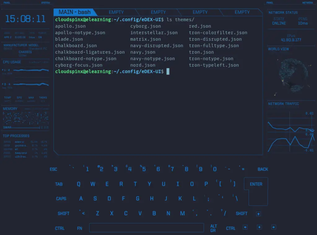 How To Install eDEX UI terminal emulator on Linux Mint 02