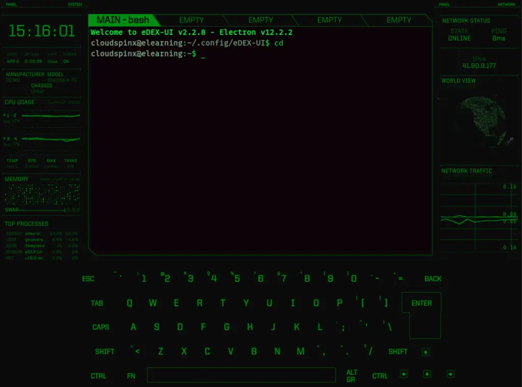 How To Install eDEX UI terminal emulator on Linux Mint 04