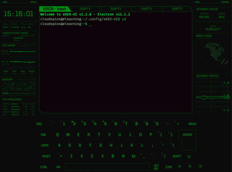How To Install eDEX-UI terminal emulator on Linux Mint [Guide]