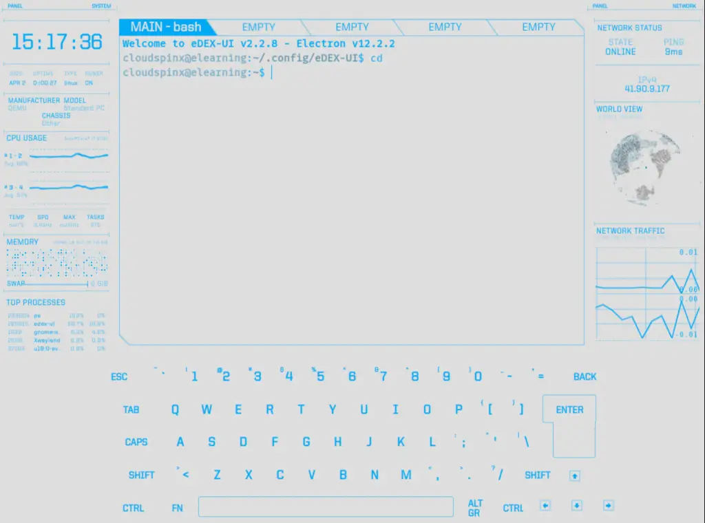 How To Install eDEX UI terminal emulator on Linux Mint 05