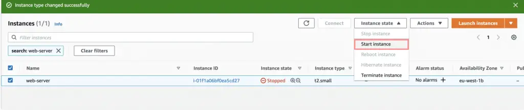 How To Resize EC2 Instance Type on AWS 08