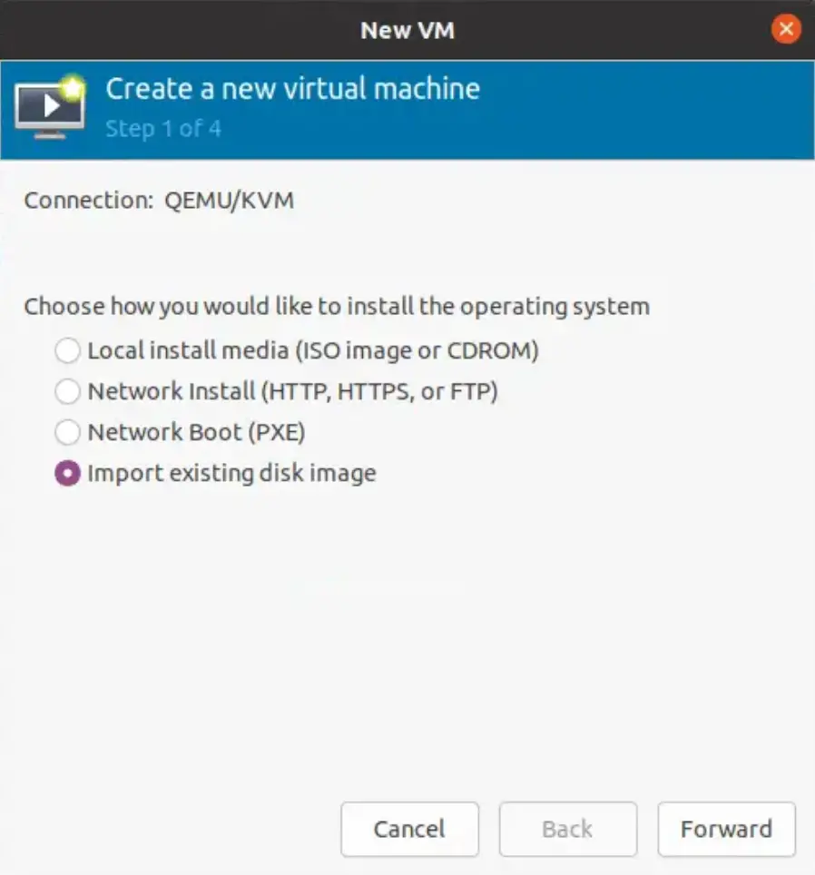 Importing Virtual Machine from VirtualBox to KVM 01