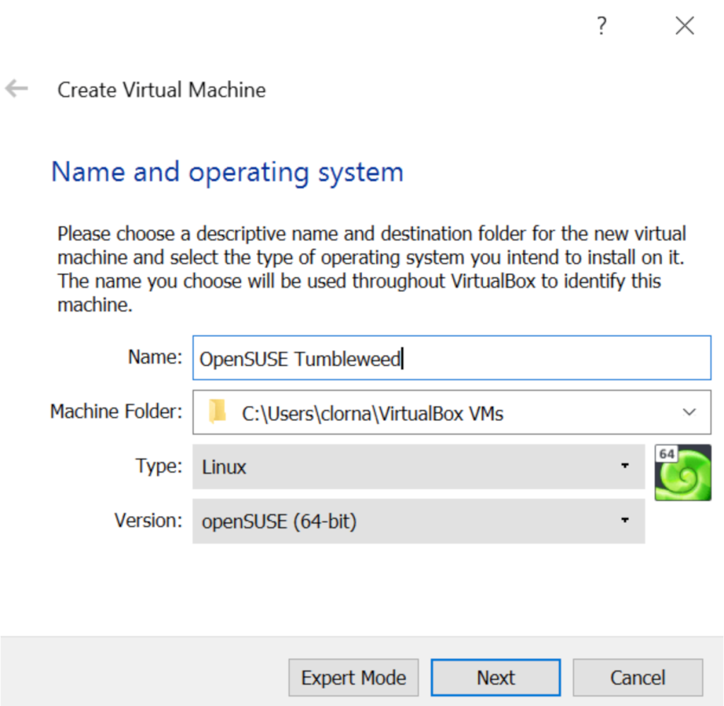 Install OpenSUSE Tumbleweed on VirtualBoxVMware WorkStation 01