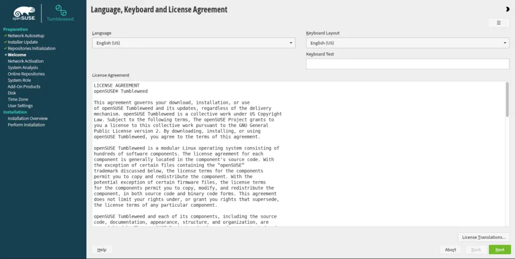 Install OpenSUSE Tumbleweed on VirtualBoxVMware WorkStation 20