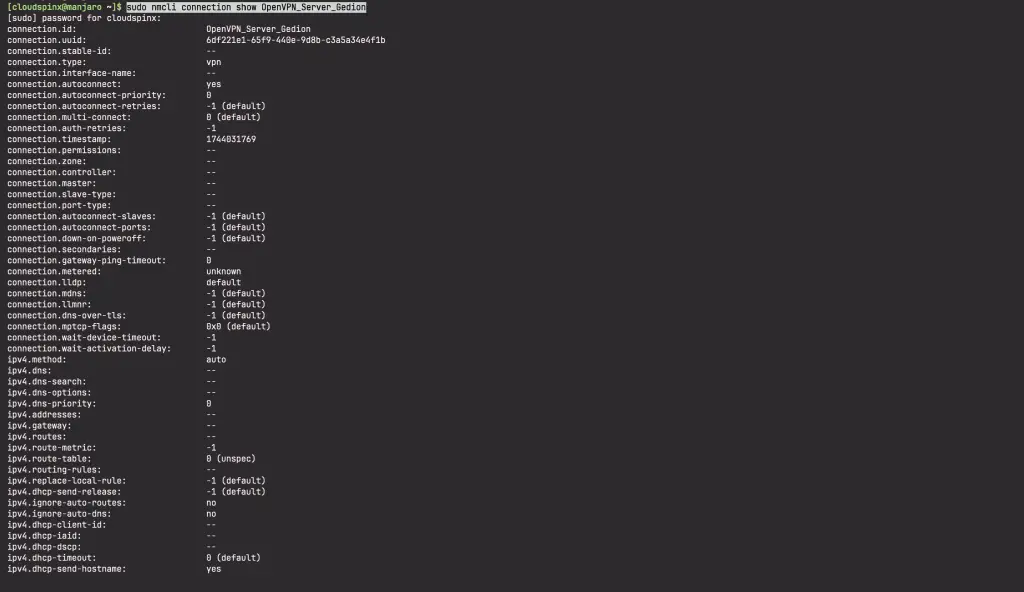 Install and Use OpenVPN Client on Manjaro Linux 01