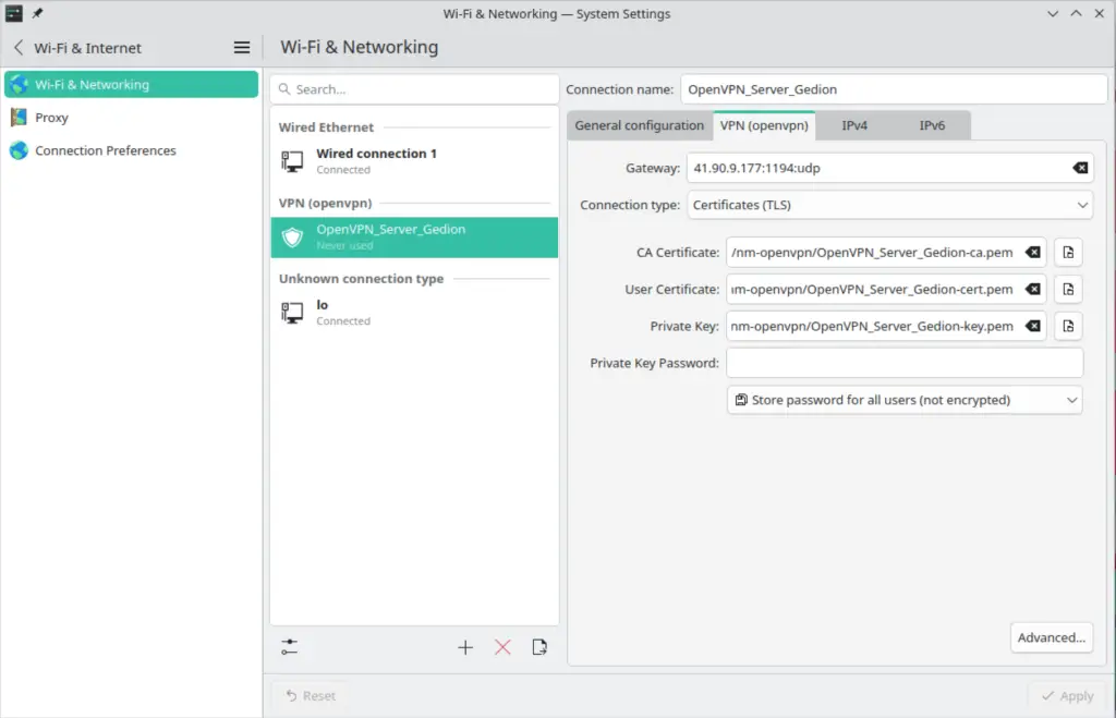 Install and Use OpenVPN Client on Manjaro Linux 07