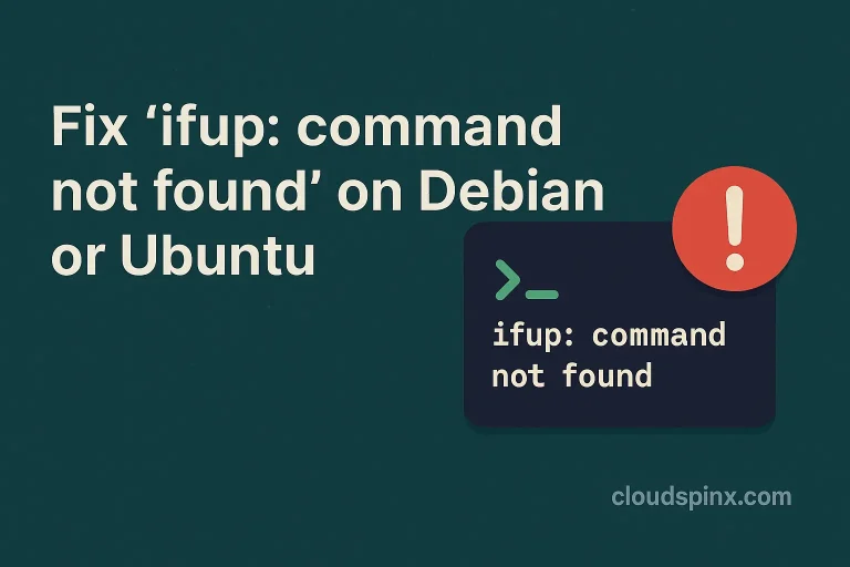 ifup command not found