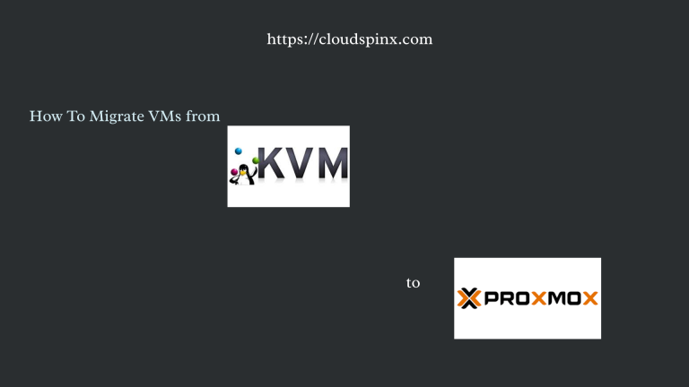 migrate virtual machine kvm to proxmox
