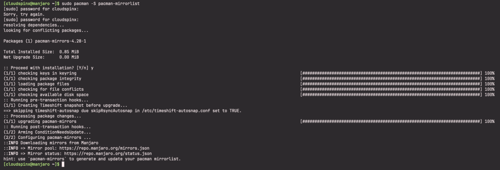 Generate Mirrorlist on Manjaro Arch Linux based on Country 01 scaled 1