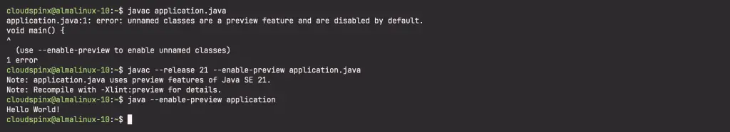 Install Java 2 LTS OpenJDK 21 on AlmaLinux CentOS RHEL 10 06