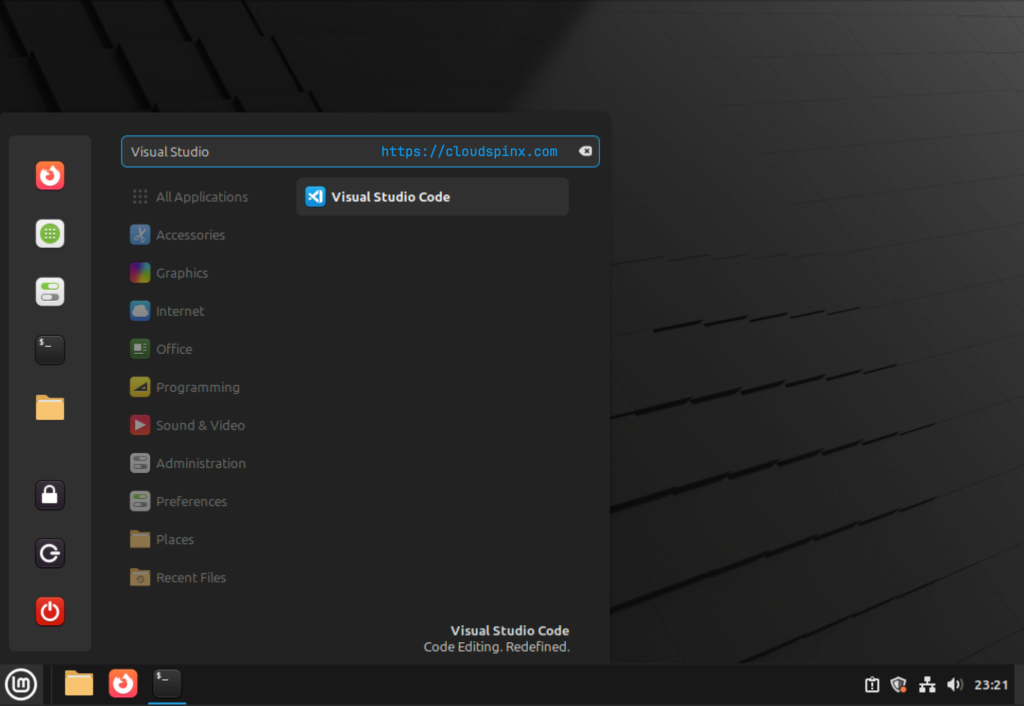 Install Visual Studio Code on Linux Mint 2221 01