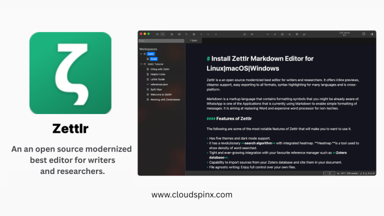 Install Zettlr Markdown Editor for LinuxmacOSWindows