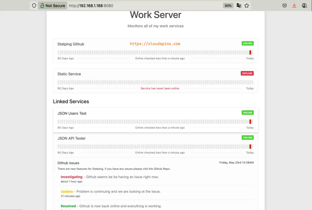 Monitor Websites Applications Uptime With Statping 02