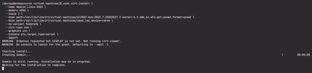 How To Install Amazon Linux 2023 on KVM 07 scaled 1