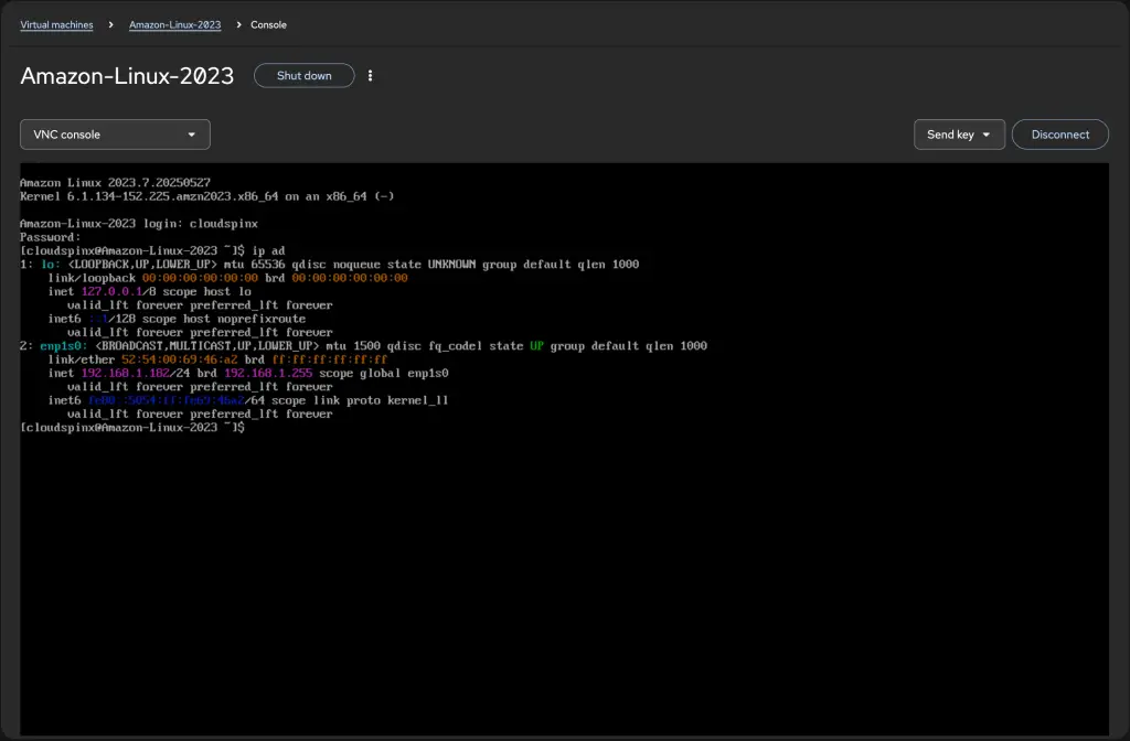 How To Install Amazon Linux 2023 on KVM 08