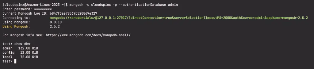 How To Install MongoDB 8.0 on Amazon Linux 2023 05