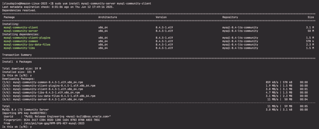 How To Install MySQL 8.4 on Amazon Linux 2023 02 scaled 1