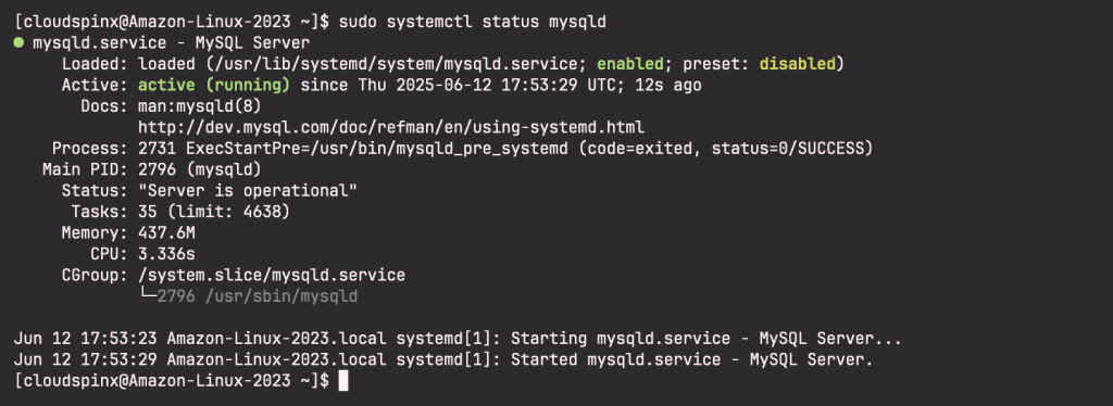 How To Install MySQL 8.4 on Amazon Linux 2023 03
