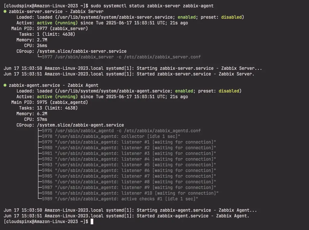 How To Install Zabbix Server 7 on Amazon Linux 2023 02