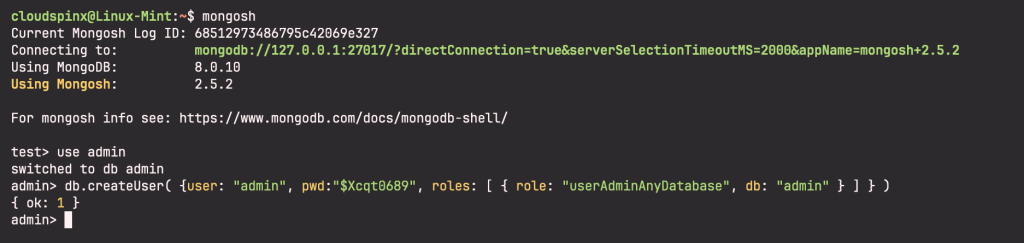 How To Install and Use MongoDB 8.0 in Linux Mint 05