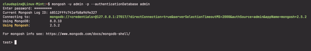 How To Install and Use MongoDB 8.0 in Linux Mint 06