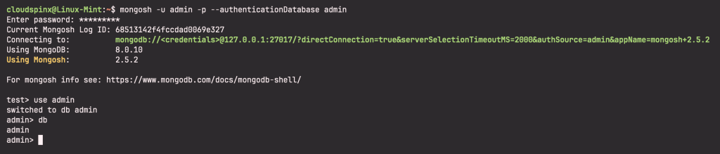 How To Install and Use MongoDB 8.0 in Linux Mint 07
