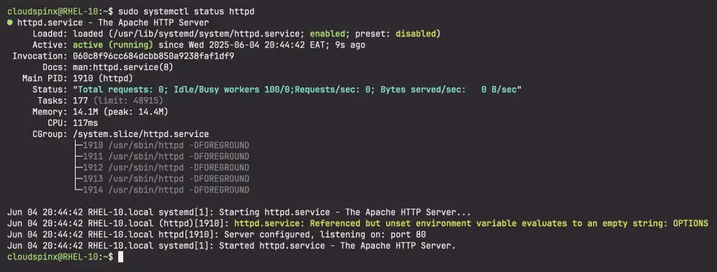 How to Install LAMP Stack on RHEL 10 CentOS Stream 10 01