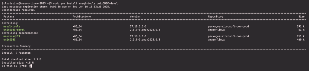 Install Microsoft SQL Server 2022 on Amazon Linux 2023 04 scaled 1